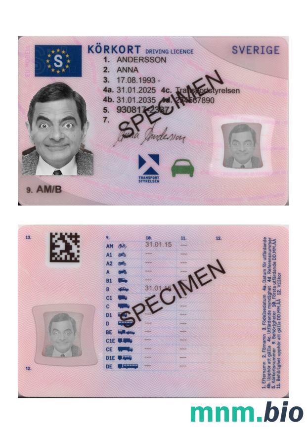 Szwecja prawo jazdy 2025-obecnie ze wszystkimi czcionkami